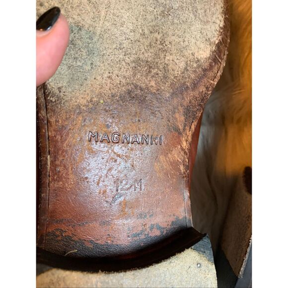 Magnanni Paseo Leather Strap Dress Loafer shoes men's size 12M - Picture 6 of 9